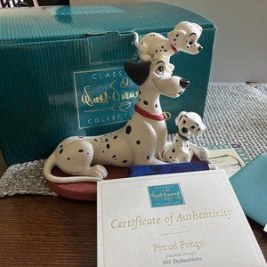WALT DISNEY CLASSICS COLLECTION PROUD PONGO 101 DALMATIONS BOX COA